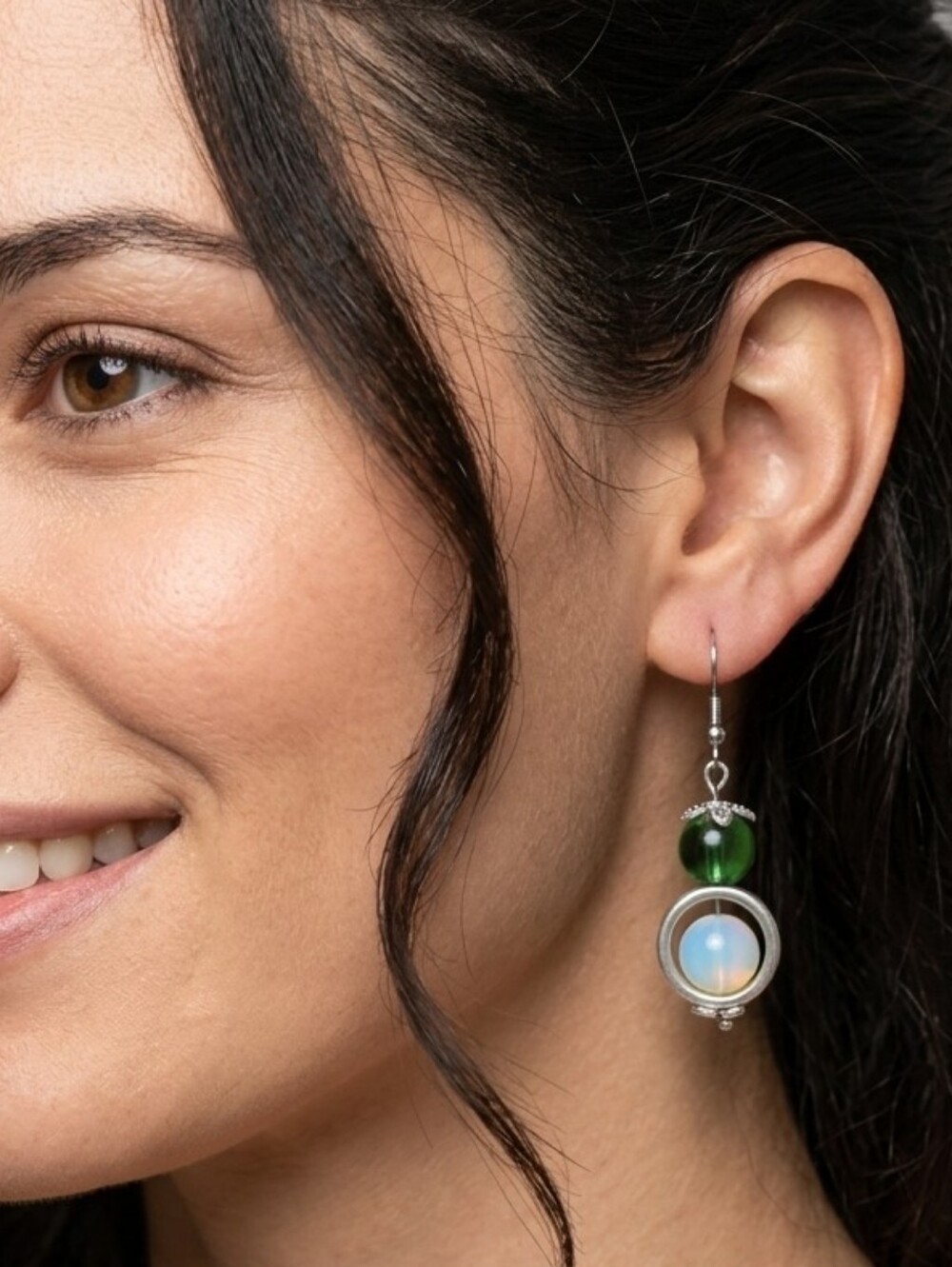 Handcrafted Moonstone Dangle Earrings